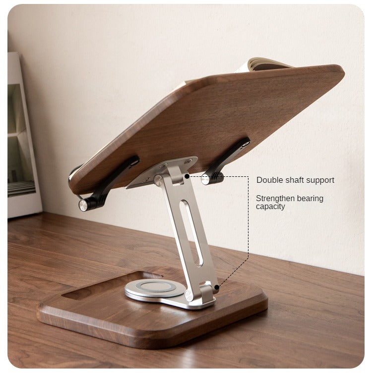 Oak, Ash, Black Walnut Solid Wood Computer Lifting Office Heightening Stand Adjustable