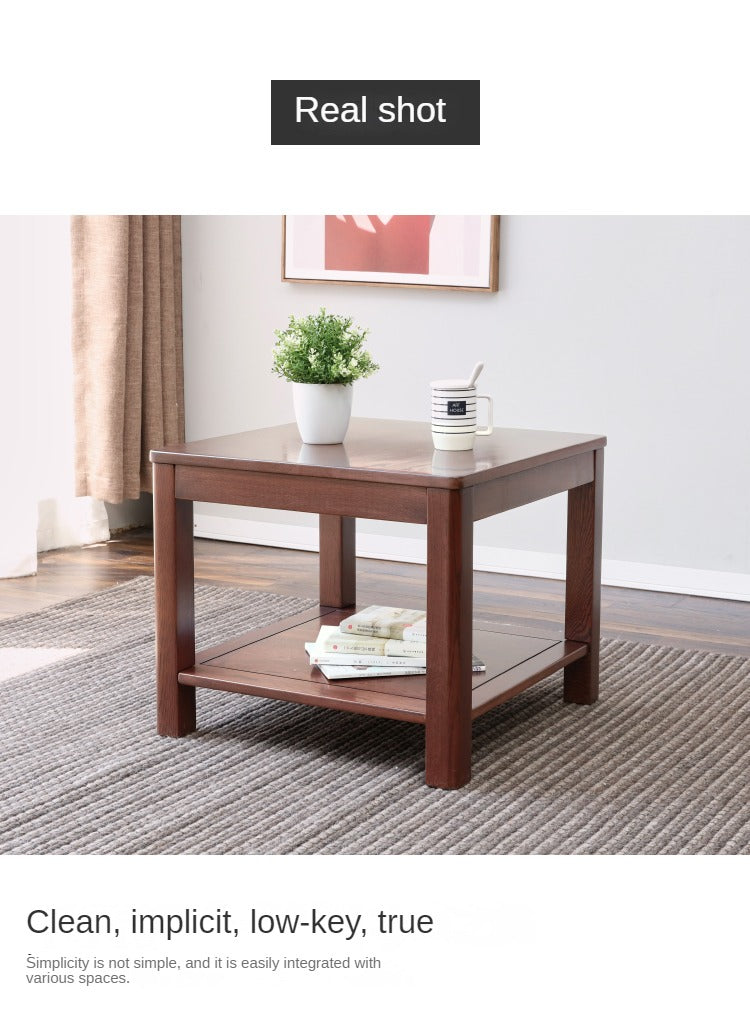 Oak Solid Wood Square Side Table "