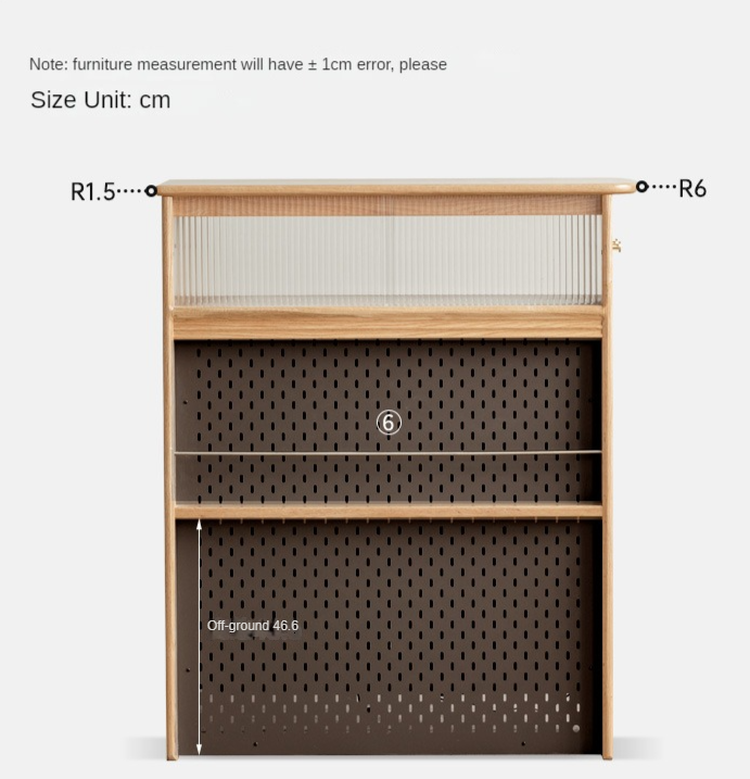 Oak Solid Wood Partition Shoe Cabinet: