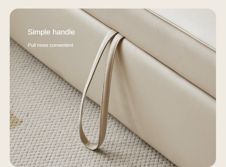 Fabric technology cloth cream style single sofa