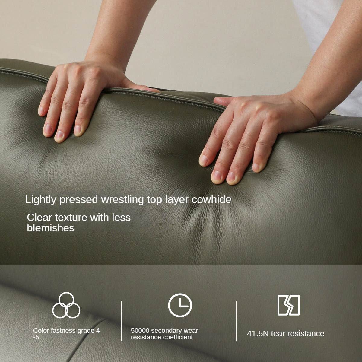 Leather electric tofu block dual-use straight sofa