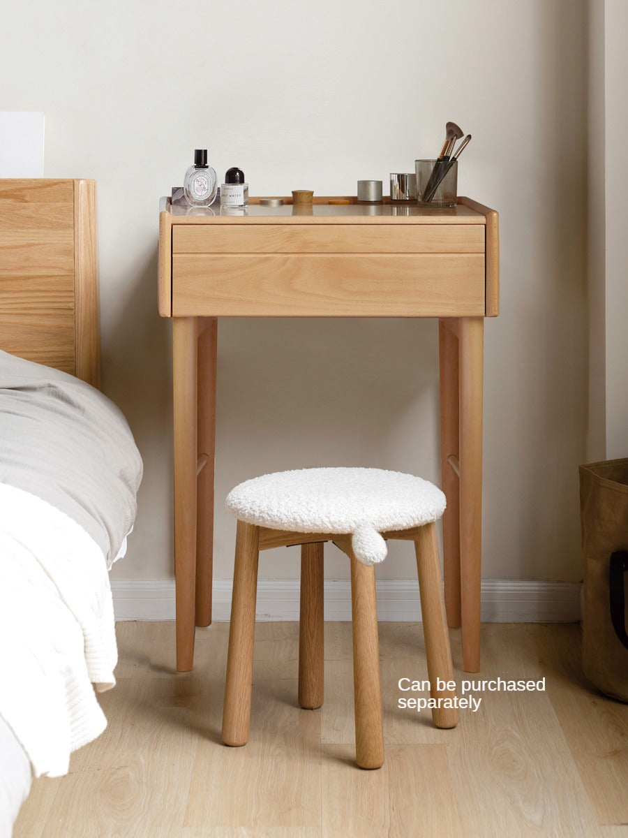 Beech solid wood Dressing table telescopic LED light :