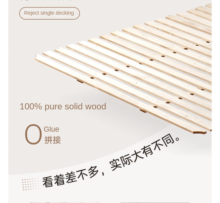 Oak Solid Wood Technology Cloth Bed Modern