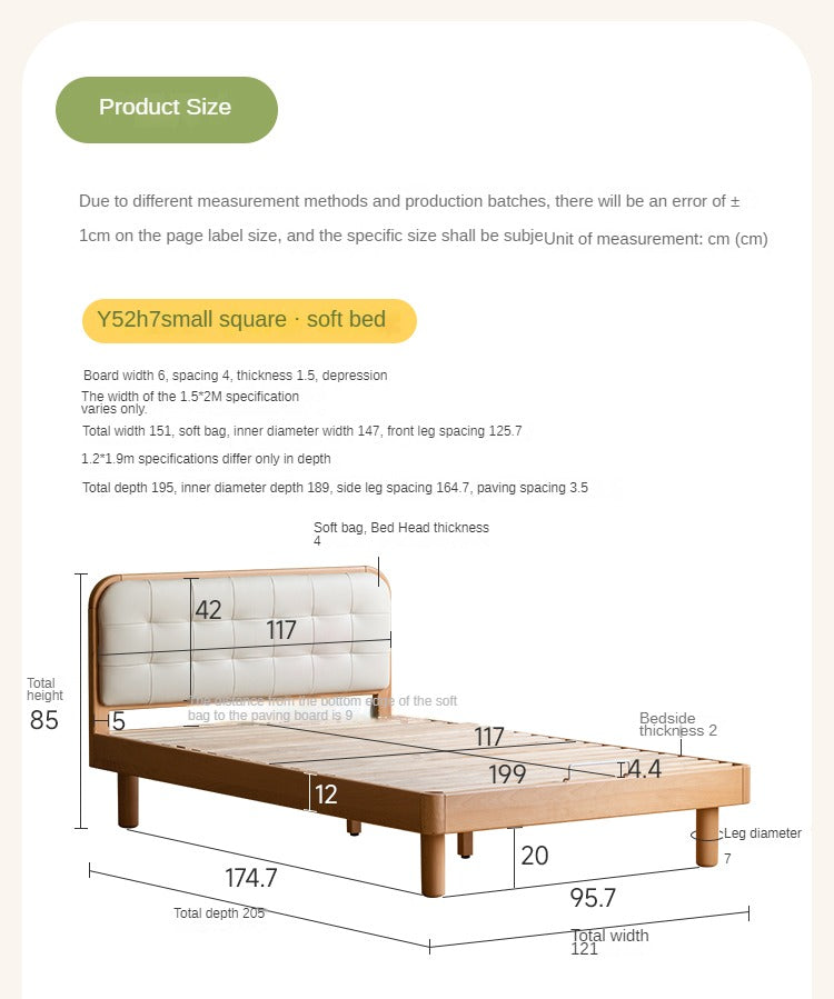 Bedroom Furniture Set Beech Solid Wood Children's Bed Montessori