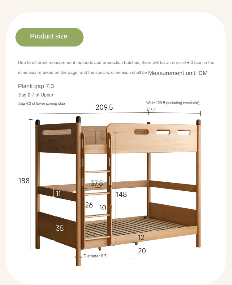 Oak solid wood Bunk bed.