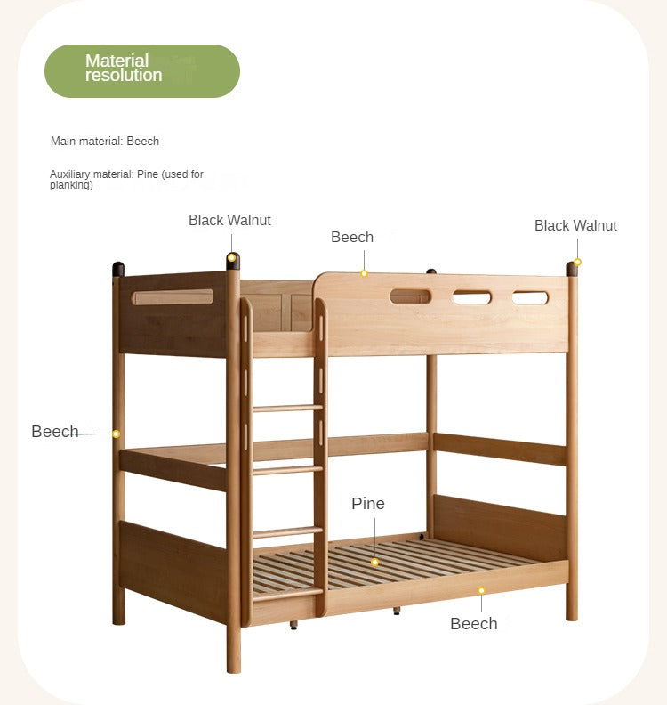 Oak solid wood Bunk bed.