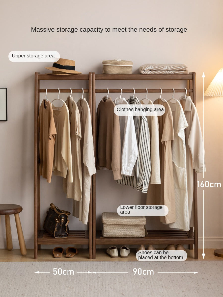 Oak, Black Walnut Solid Wood Clothes Hanger