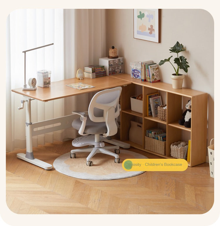 Beech Solid Wood Children's Liftable Desk