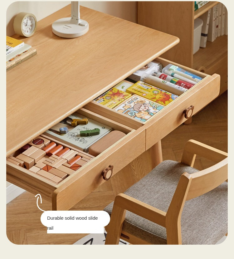 Beech, Oak Solid Wood Children's Study Table