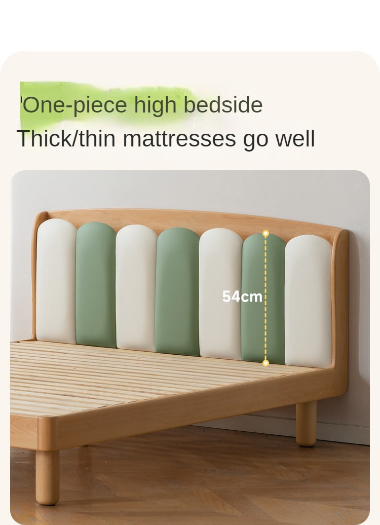 Beech Solid Wood Soft Single Kid's Bed