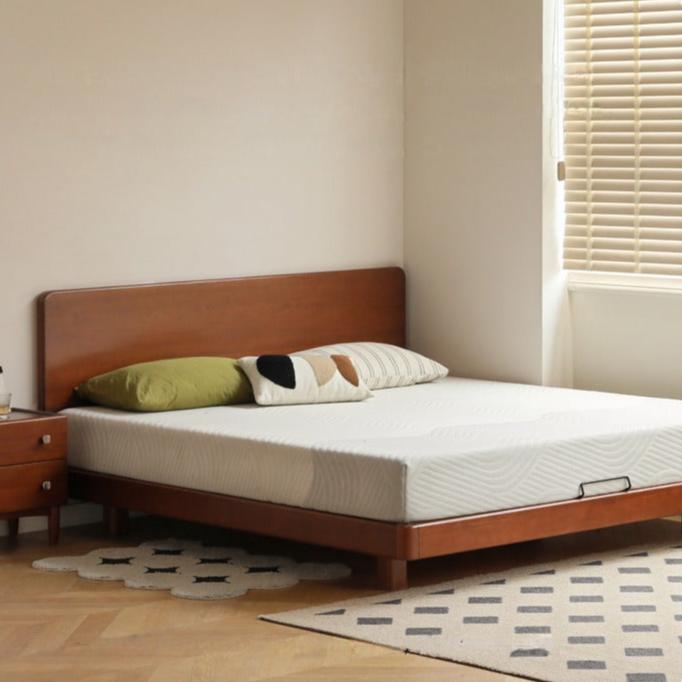 Poplar solid wood retro edge bed<