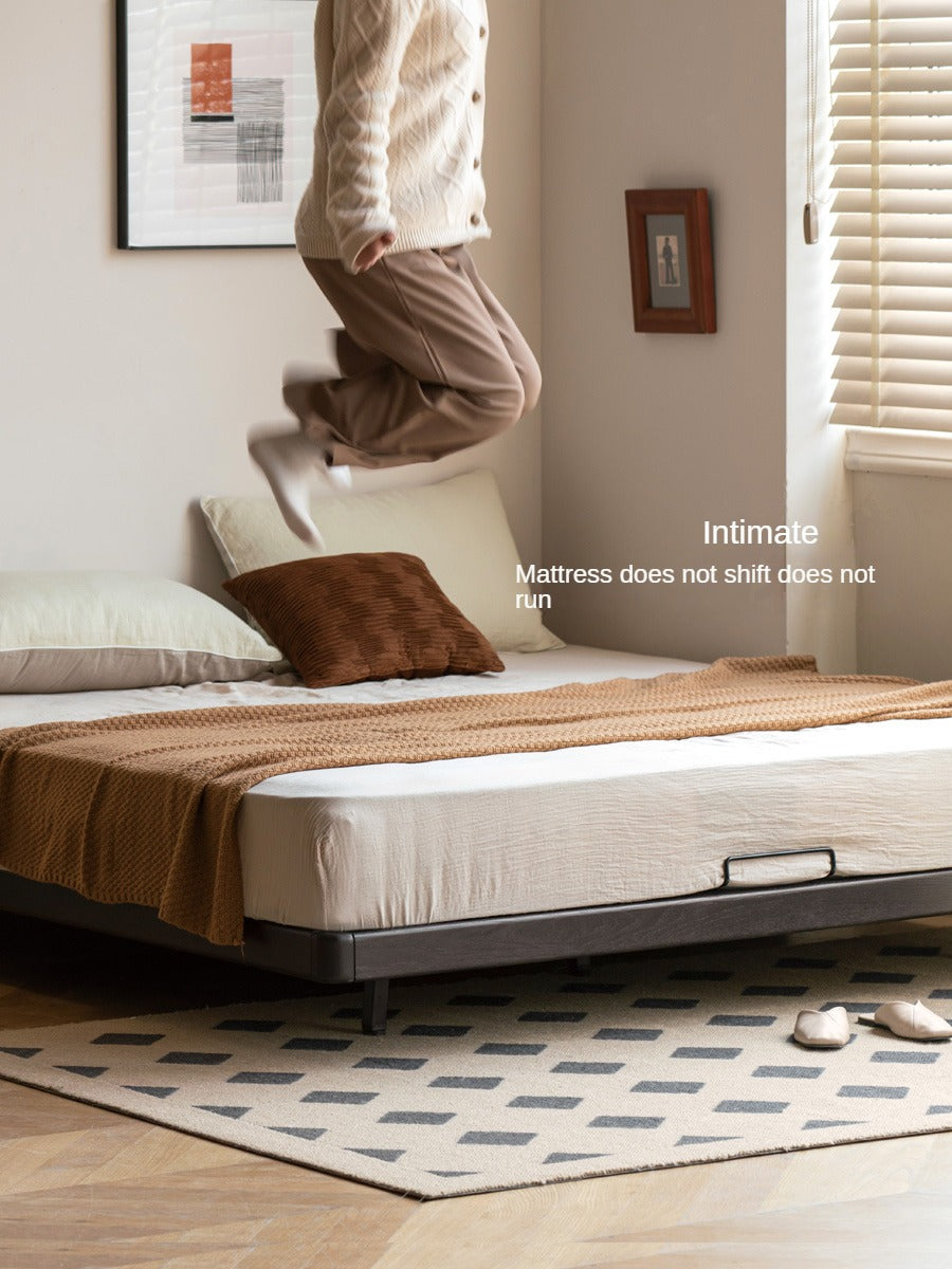 Oak Solid Wood Bed Simple platform bed, headboard-free bed<