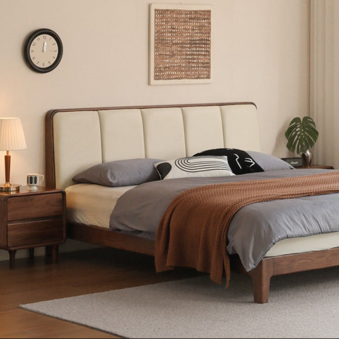 Oak Solid Wood Technology Cloth Bed Modern