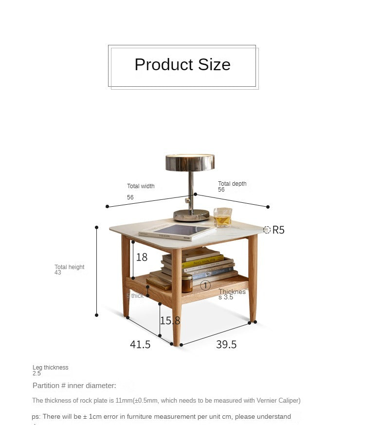 Oak Solid Wood rock slab Tea Table -