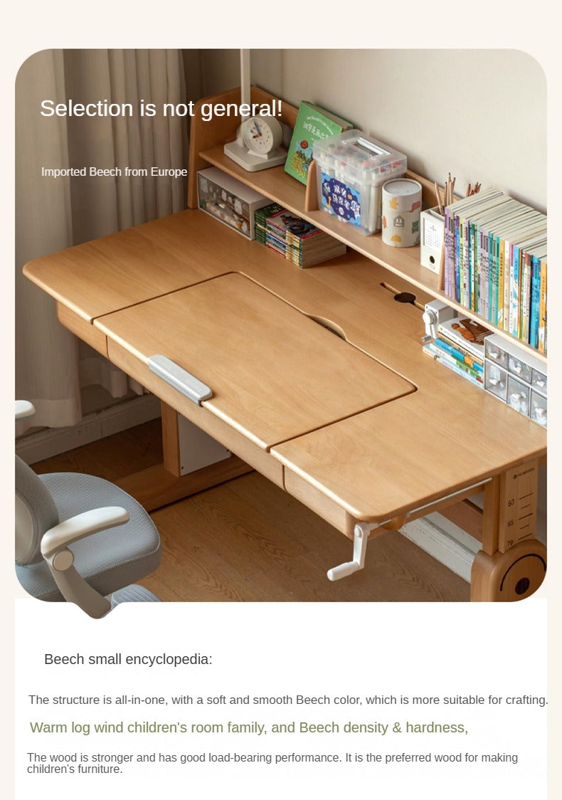 Beech solid wood children's study table