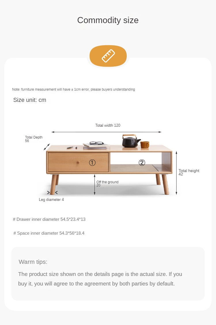 European Beech Coffee Table Nordic