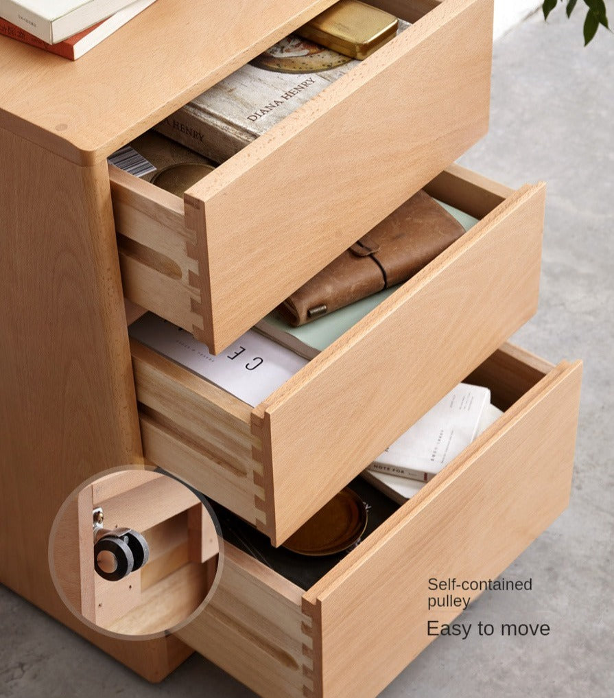 Beech solid wood multi-functional office desk combination "