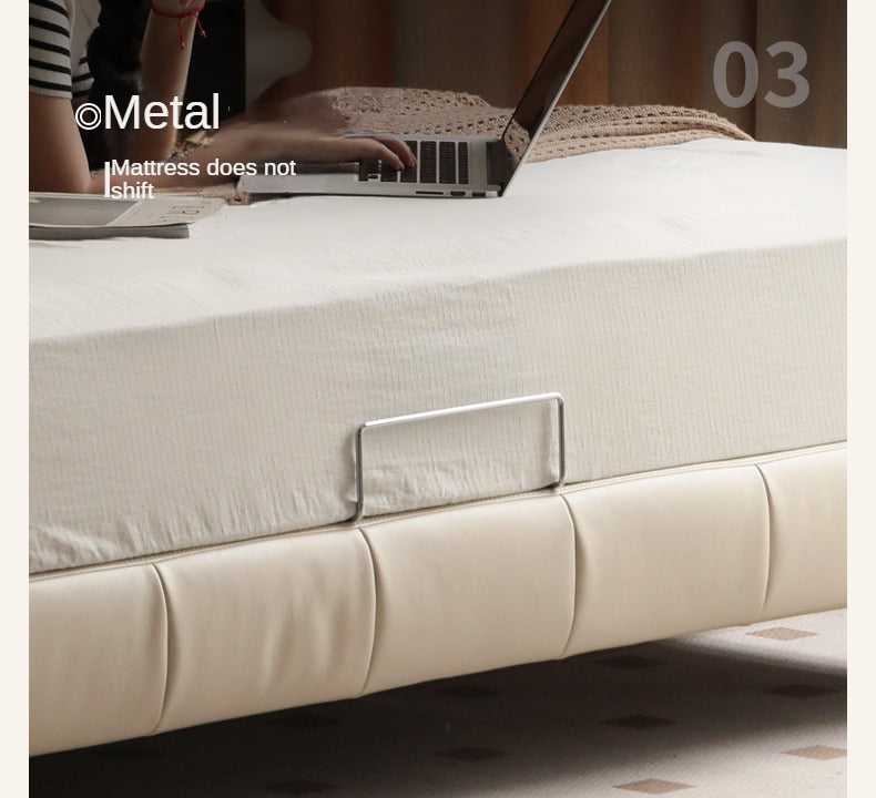 Genuine Leather Wedding High End Soft Bed