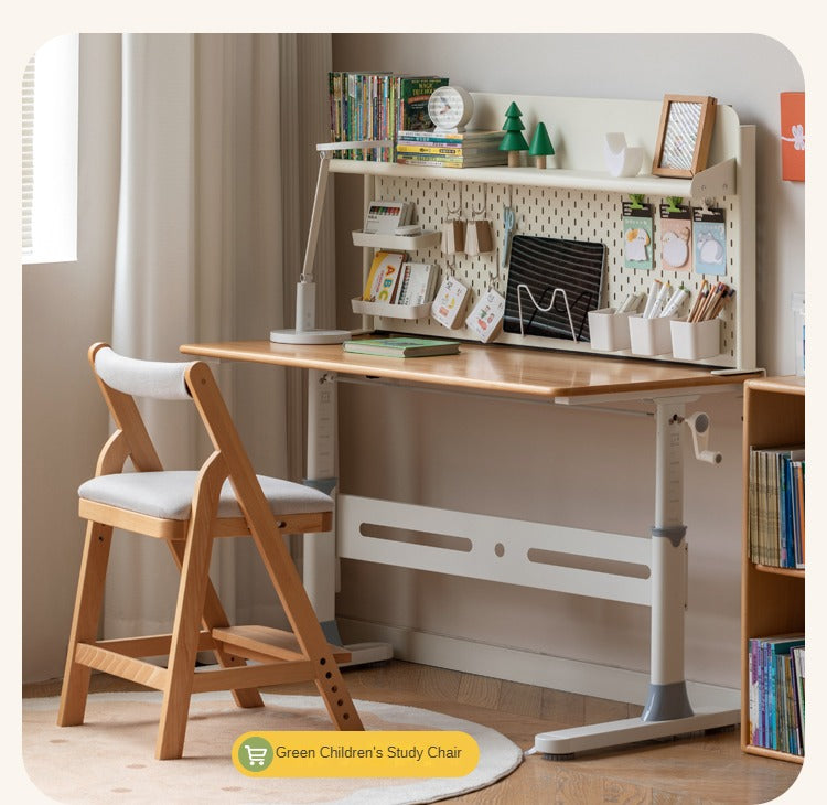 Beech Solid Wood Children's Liftable Desk