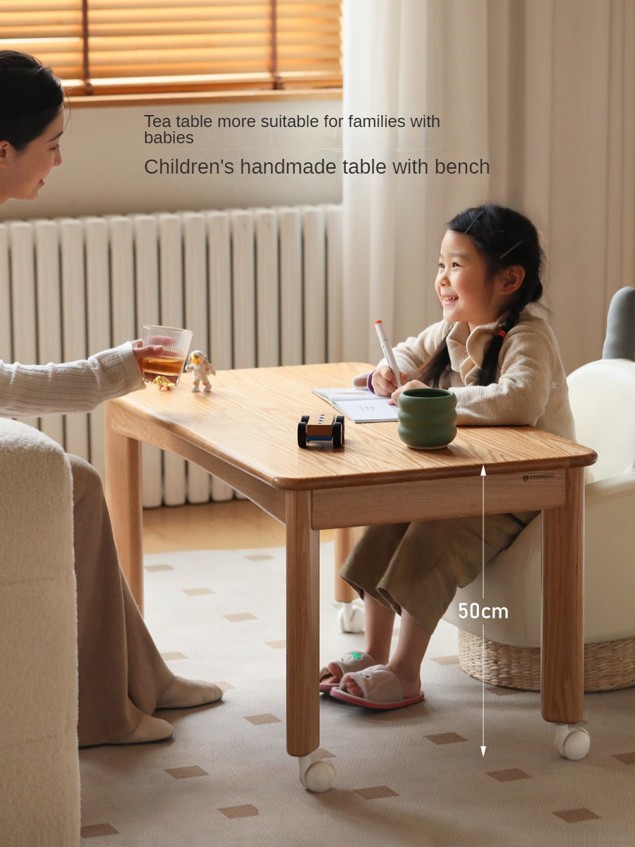 Oak solid wood Coffee Tables simple parent-child toy table: