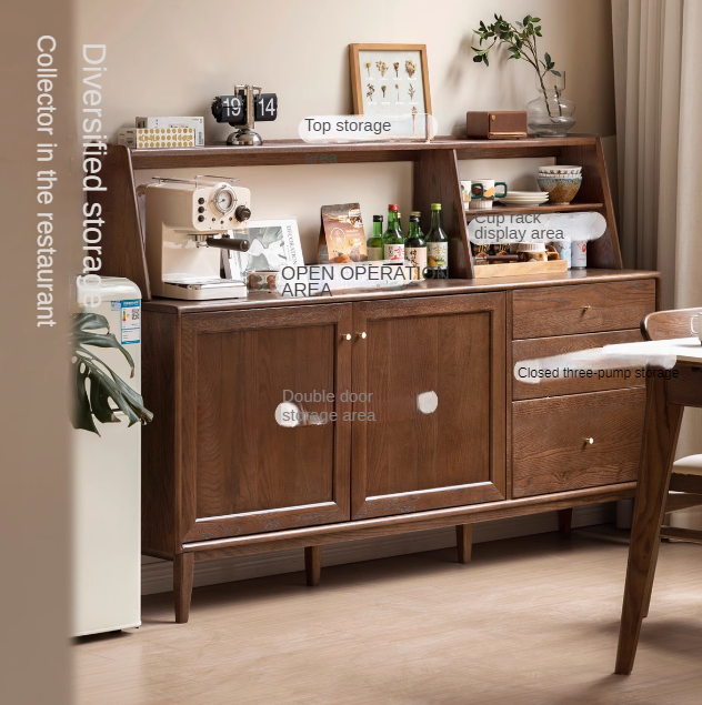 Oak Solid Wood Modern Dining Sideboard