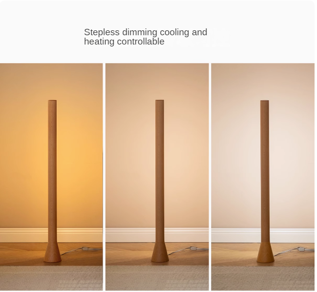 Solid Wood Modern Floor Vertical Atmosphere Lamp