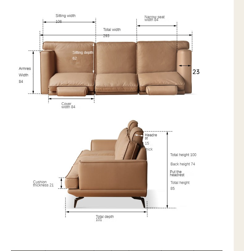 Technology Fabric Modern Down High Sofa