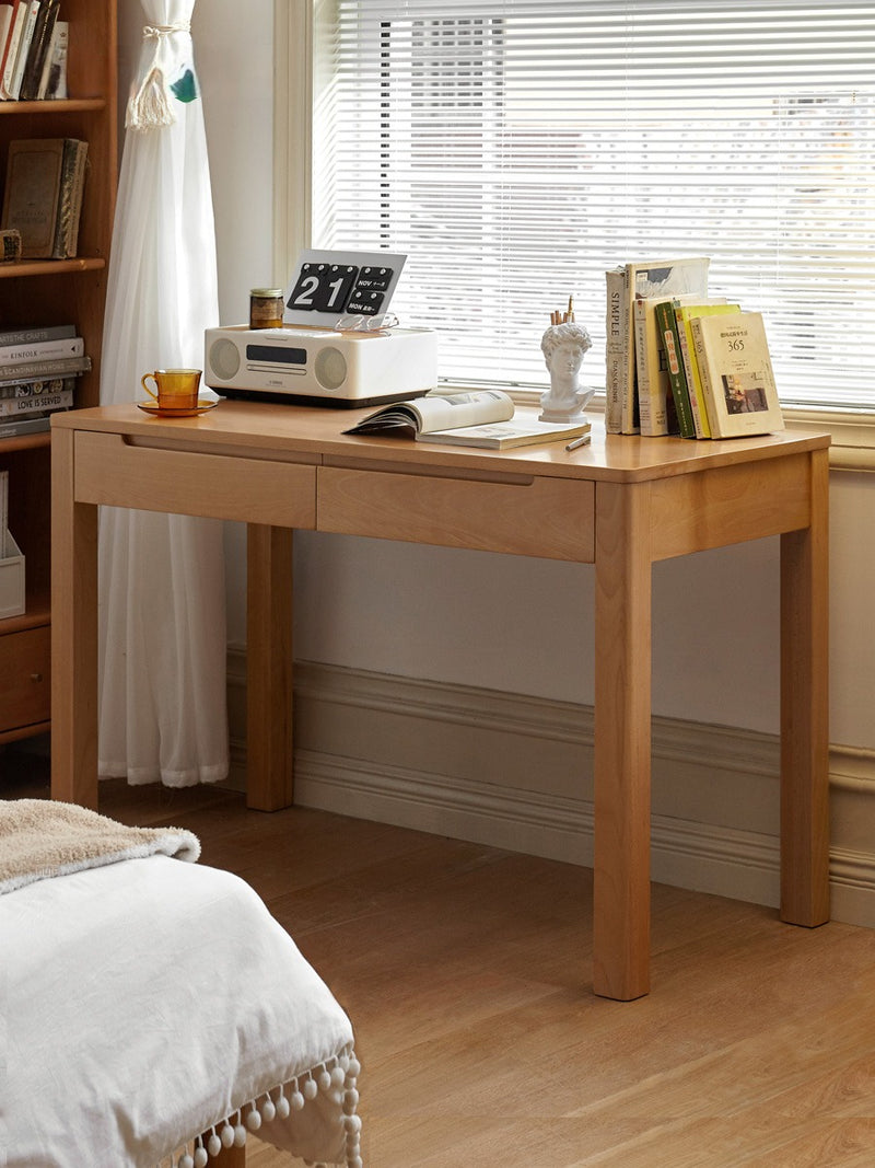 solid wood computer desk simple desk log desk small apartment study ...