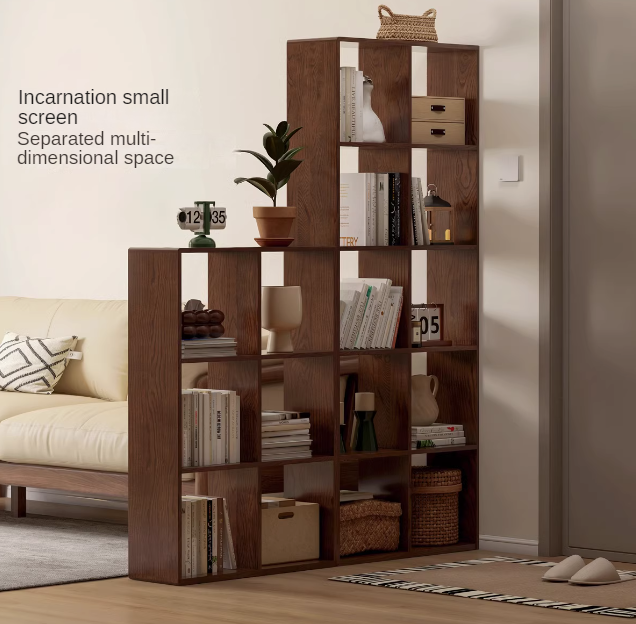 Oak, beech solid wood free combination bookshelf