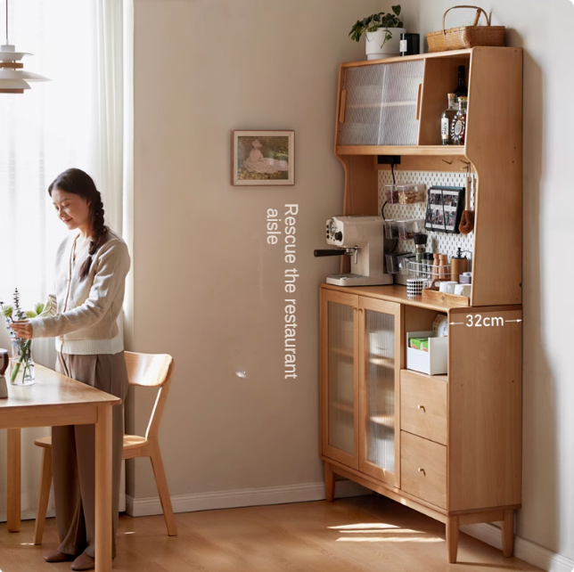 Beech Solid Wood Ultra-Thin Sideboard