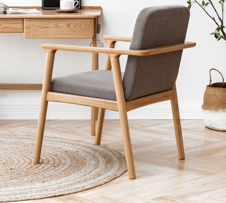 Oak Solid Wood Back Soft Dining Chair