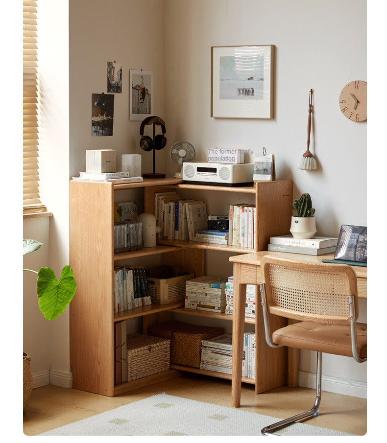 Oak solid wood bookshelf