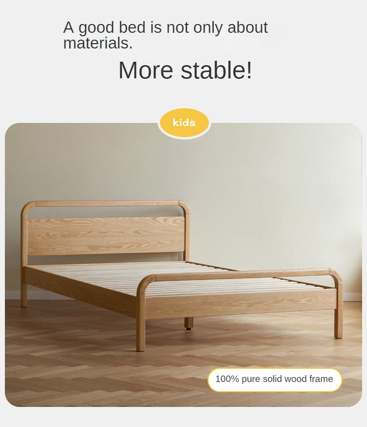 Oak Solid Wood Children's Single Bed