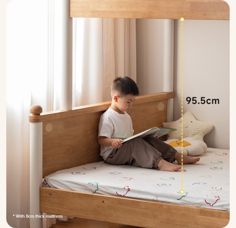 Rubber Solid Wood Children's Bunk Bed