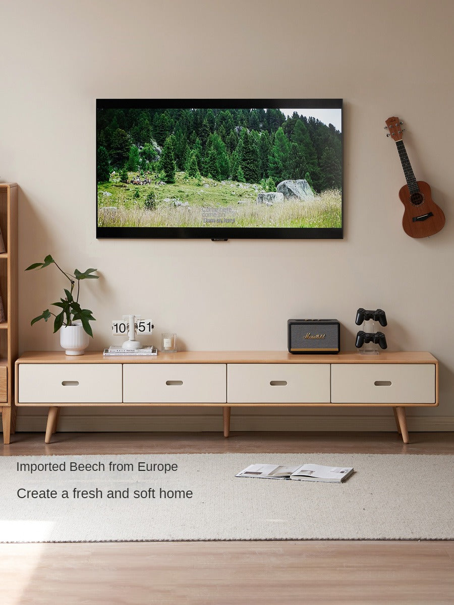 Beech Solid Wood European TV Cabinet