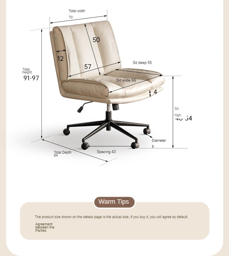 Organic Leather Soft Book Rotating Lift Chair Cream Style