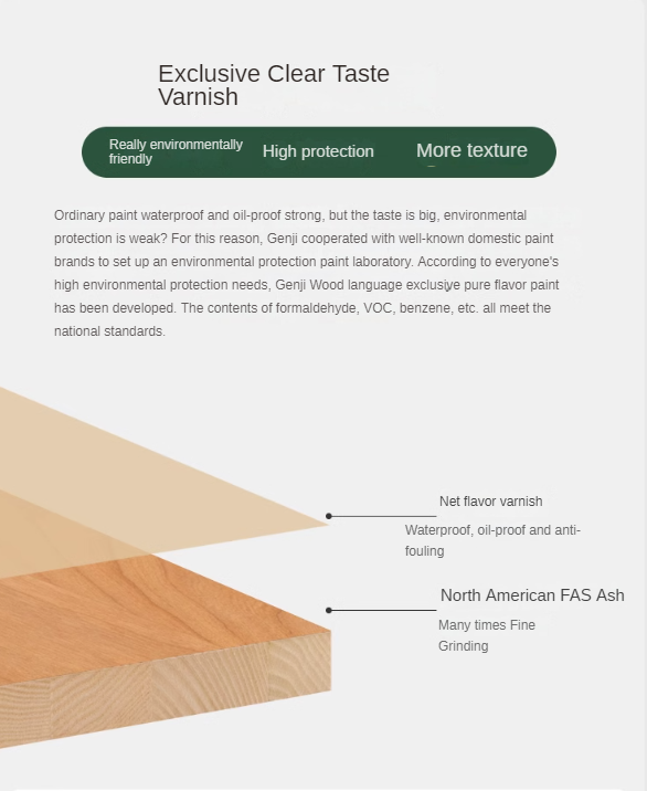 Ash solid wood modern combination bookcase integrated card seat