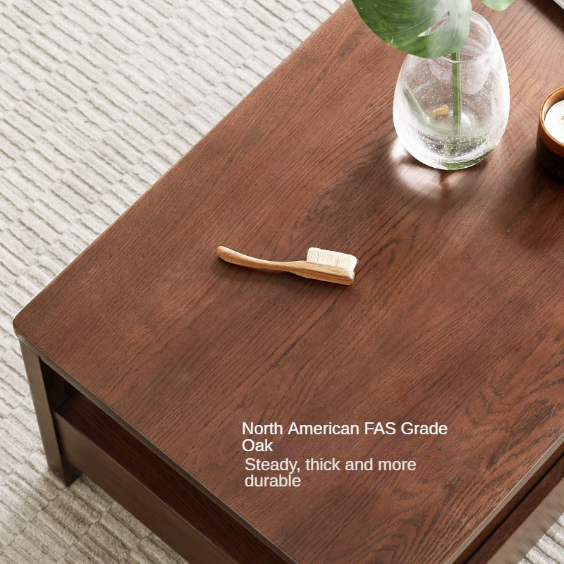 Oak solid wood Nordic minimalist modern coffee table