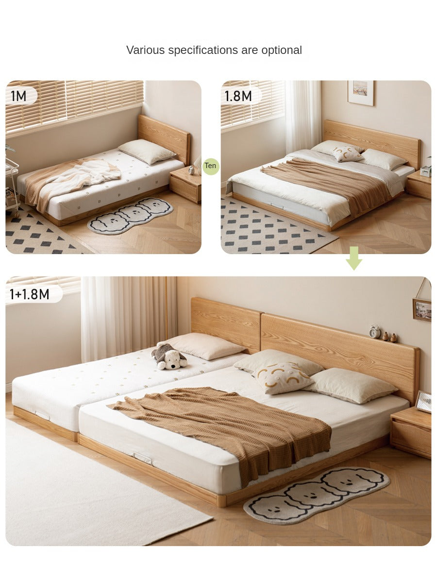 Oak Solid Wood Tatami Bed,Floor Bed Modern and Simple _)