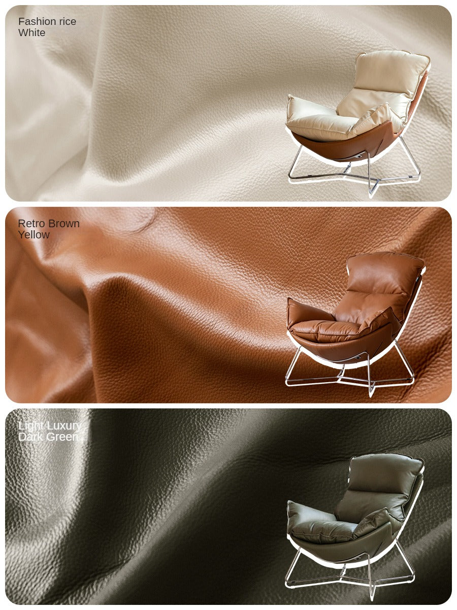 Leather modern simple snail armchair :