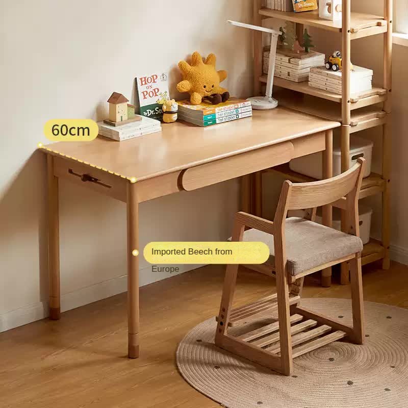 Beech Solid Wood Children's Study Table