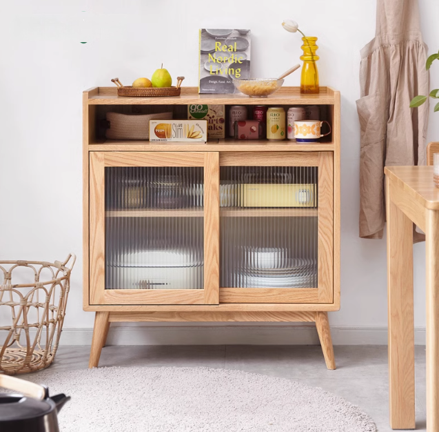 Oak Solid Wood Modern Sideboard