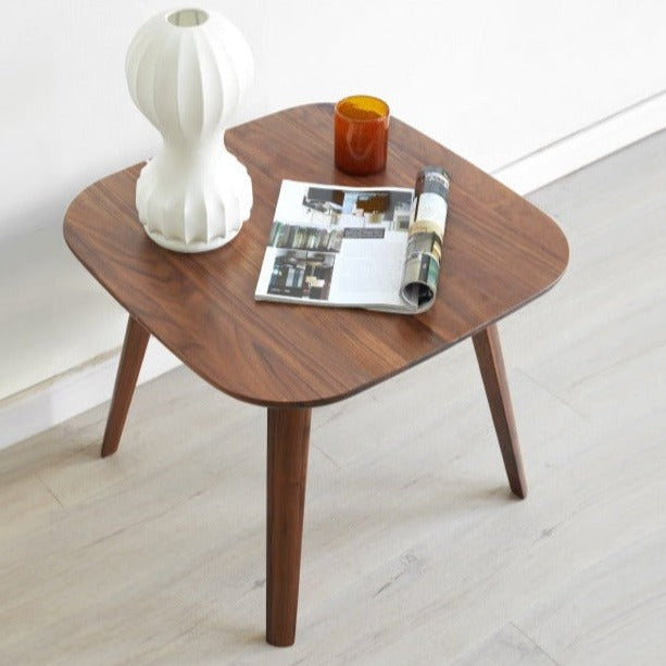 Black walnut Solid wood side square table"