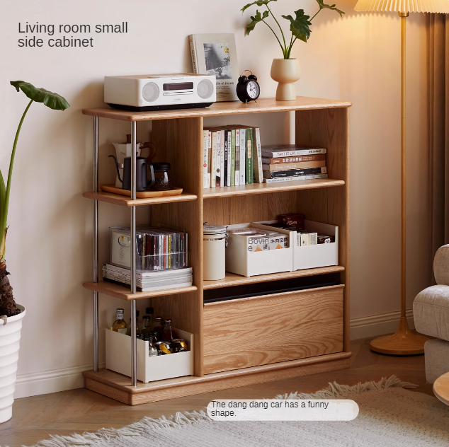 Oak solid wood modern bookcase