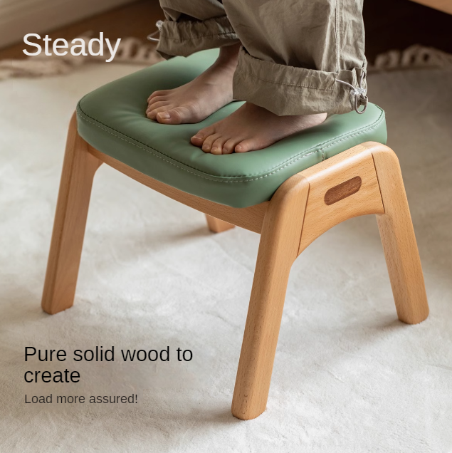 Beech solid wood modern small stool