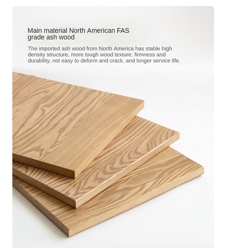 Ash solid wood floor fabric tofu block sofa"