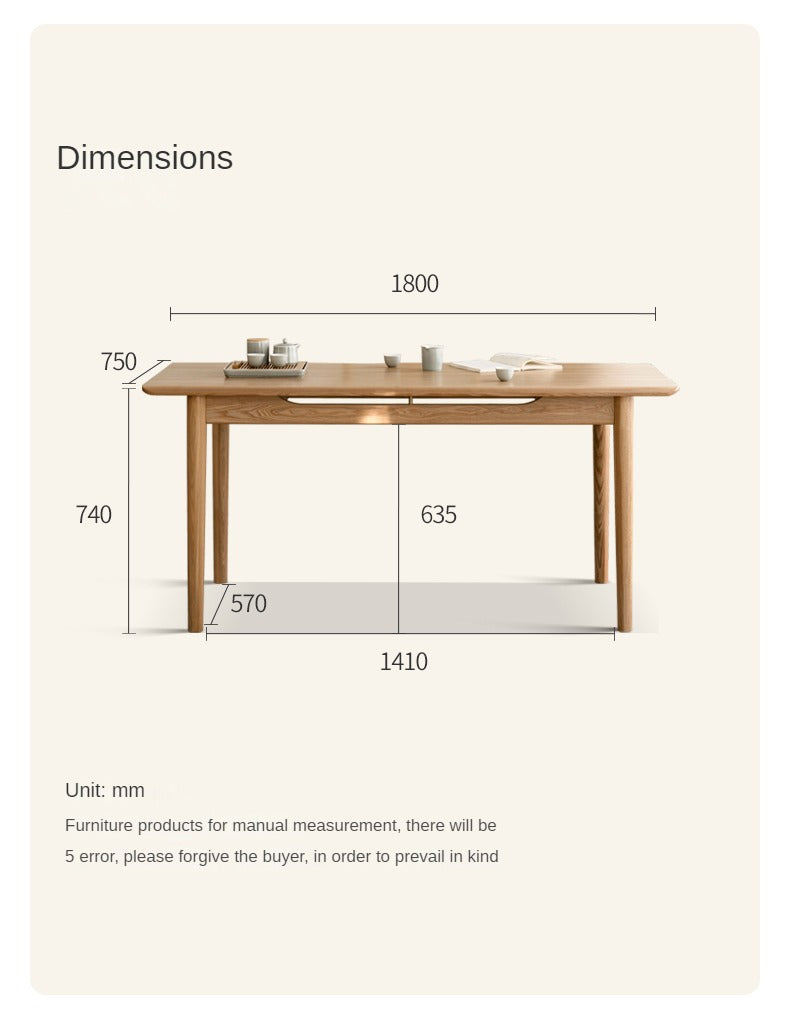 Ash, Oak solid wood small tea table