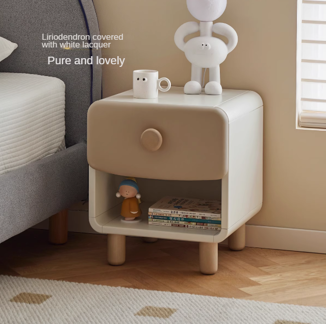 Birch solid wood children's modern nightstand