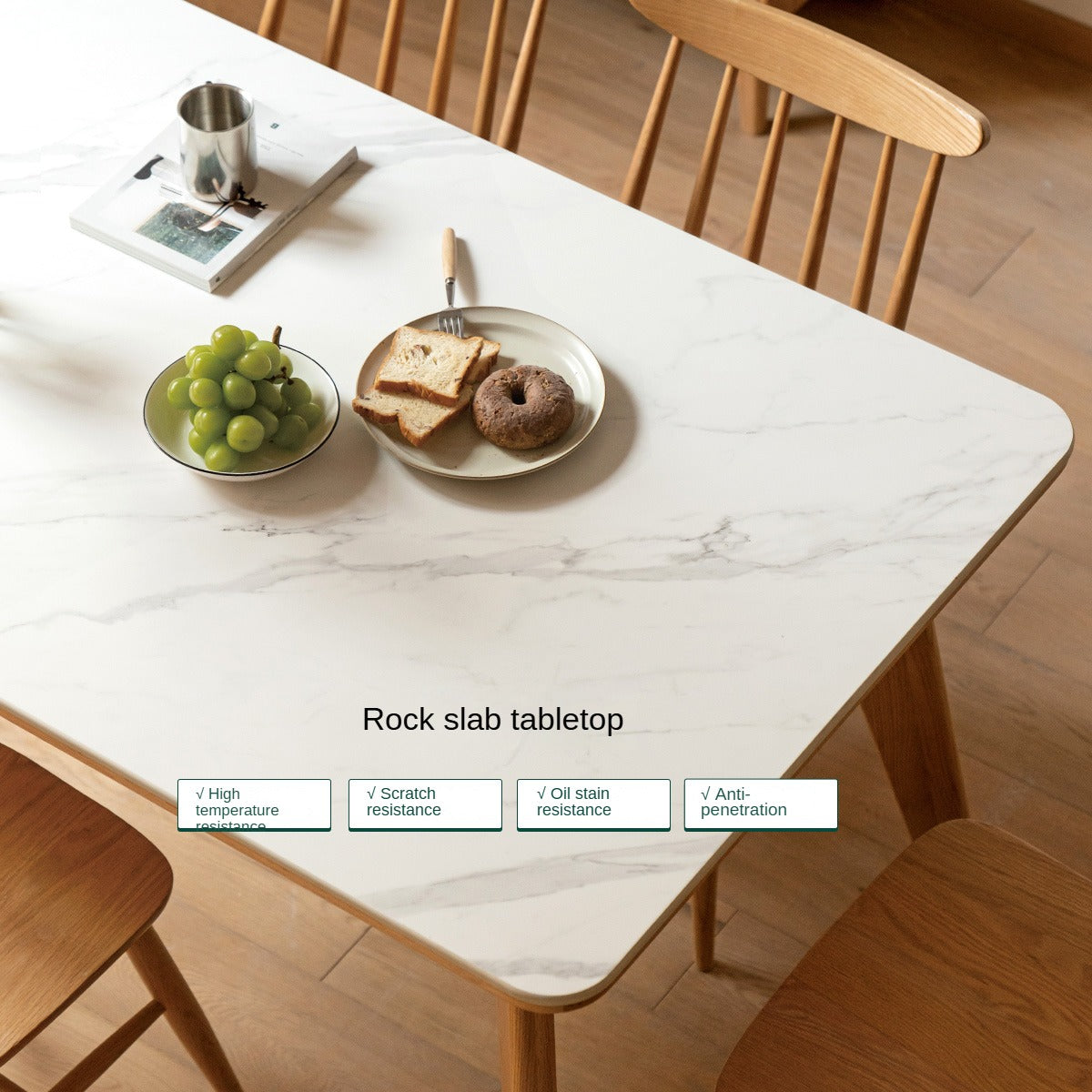 Oak Solid Wood Rock modern dining table