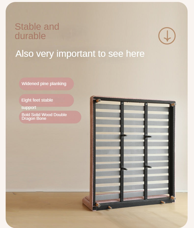 Fabric Pink Bed French Style